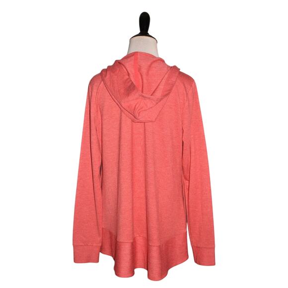 LOGO LOUNGE LORI‎ GOLDSTEIN $77 Long Sleeve Hooded Tie Front Cardigan XS - Picture 2 of 3